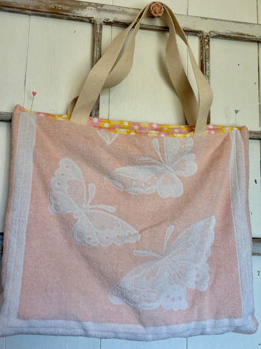 Terry Cloth Bag - Butterflies