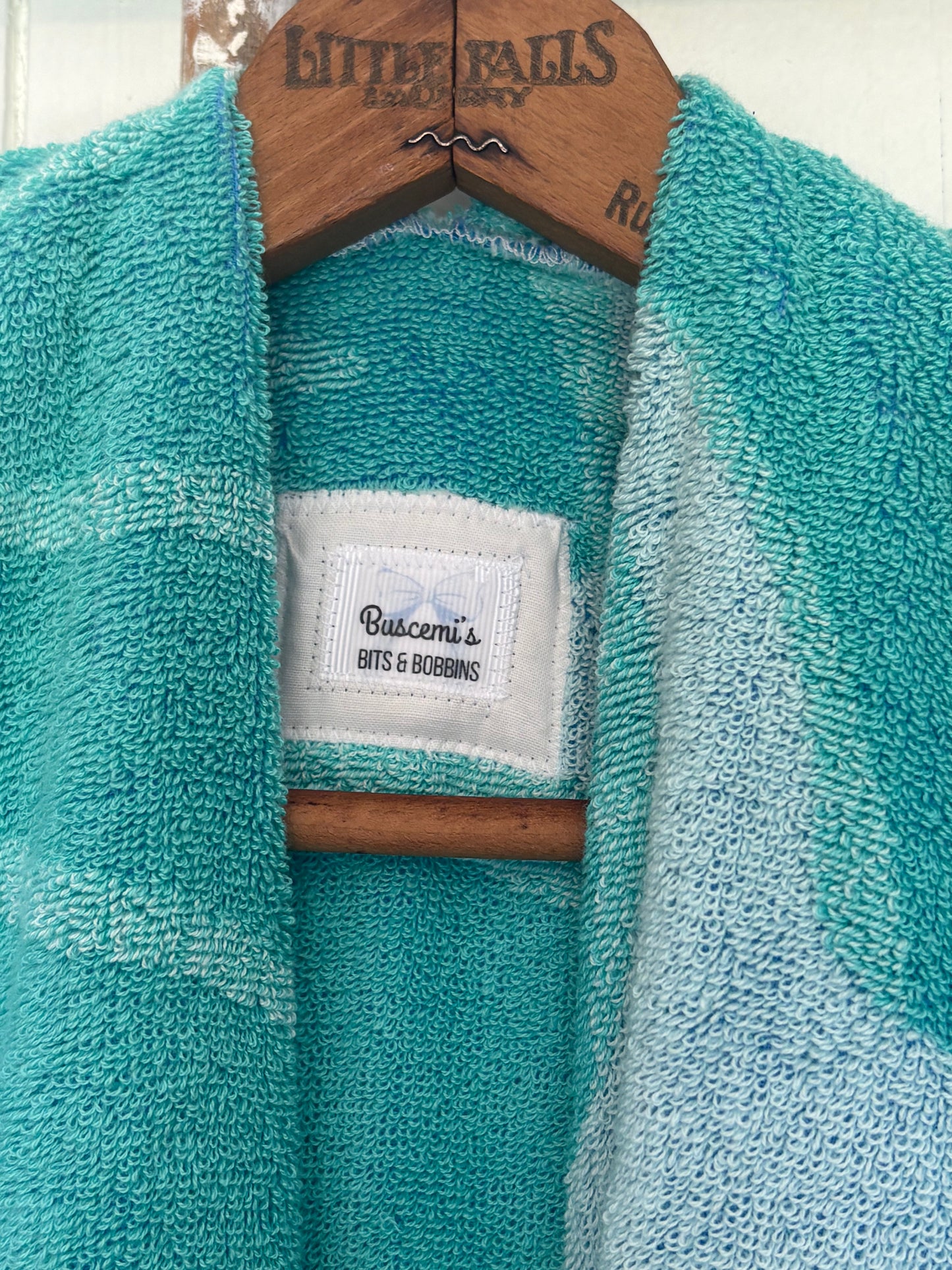 Towel Robe - Turquoise & Blue Oversized