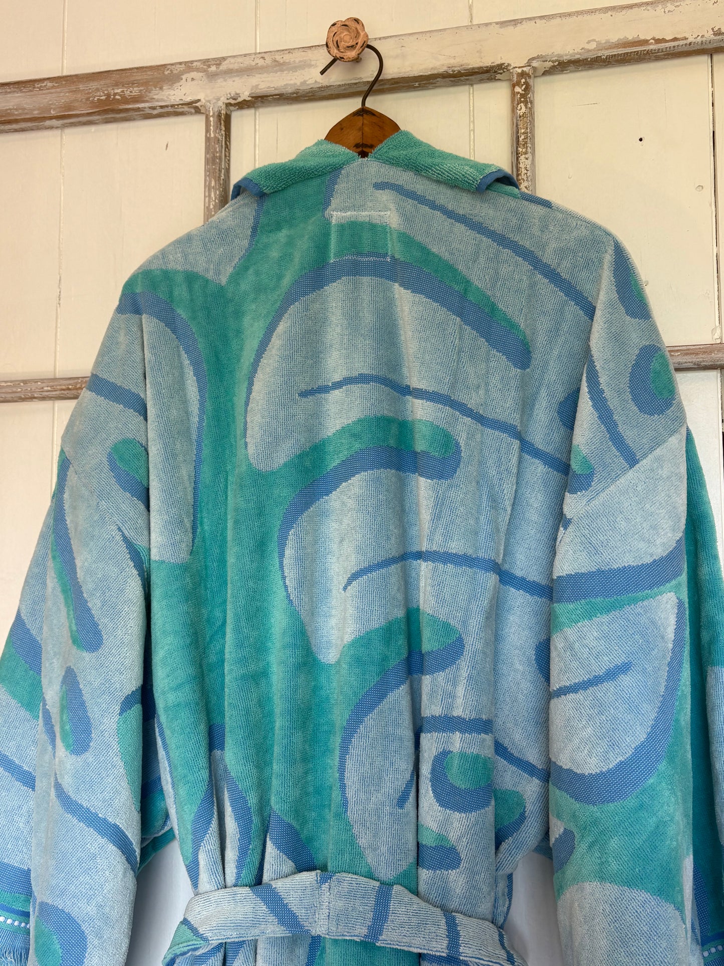 Towel Robe - Turquoise & Blue Oversized
