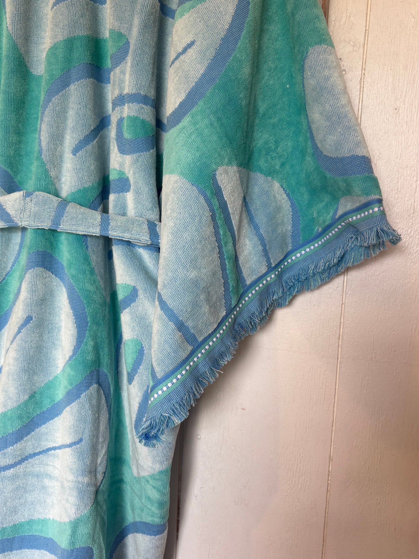 Towel Robe - Turquoise & Blue Oversized