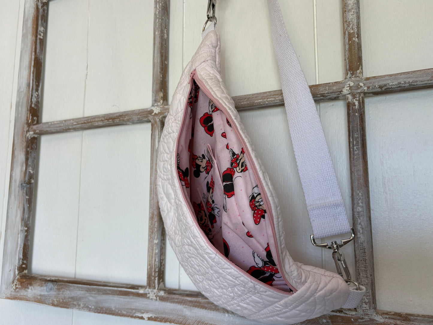 Bum Bag - Large Pink Quilt & Minnie Mouse