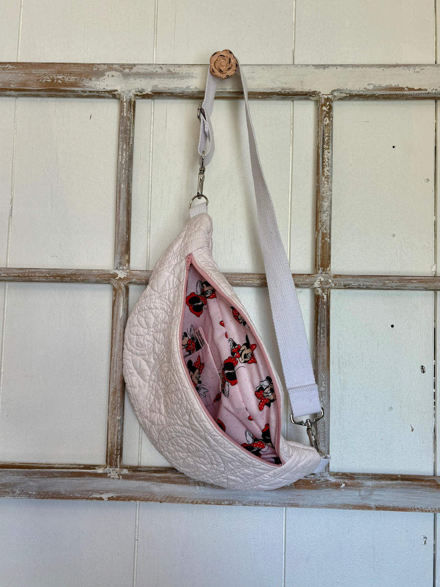 Bum Bag - Large Pink Quilt & Minnie Mouse