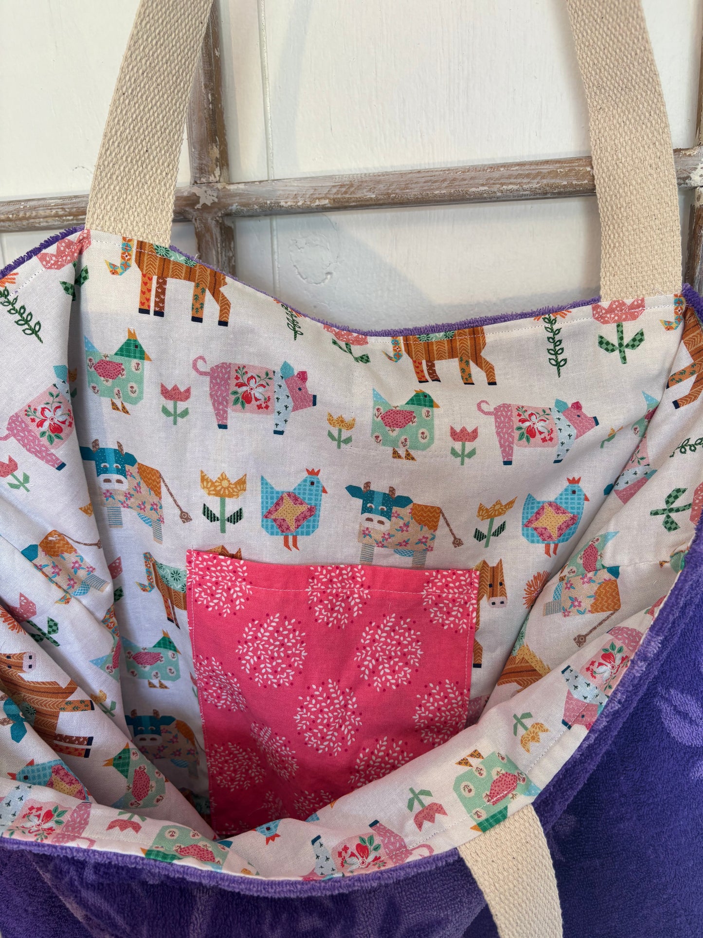 Terry Cloth Bag - Royal Purple